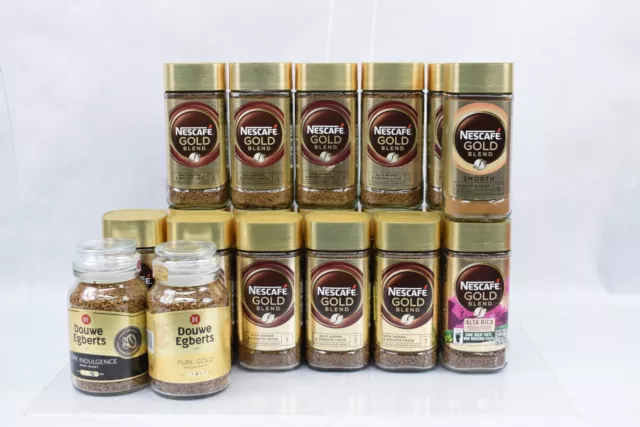 19x Instant Coffee Jars Nescafe Gold Blend Douwe Egberts FOR COLLECTION ONLY
