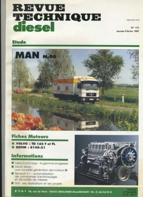 (2A)REVUE TECHNIQUE DIESEL MAN M-90 / VOLVO TD 162F et FL / SOFIM 8140-21