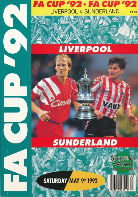 Écharpe Sunderland FA Cup Final 1992 – Rare – Football Anglais