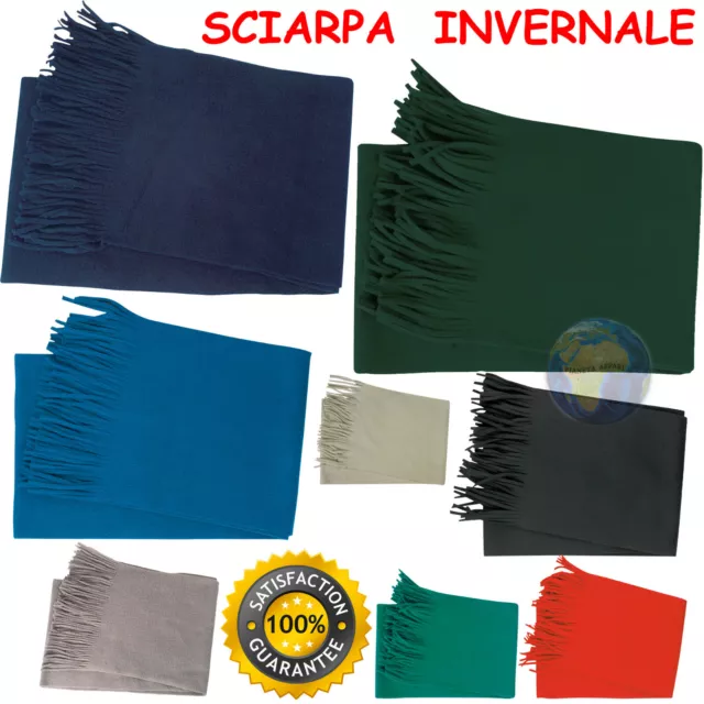 Sciarpa INVERNALE in PILE Unisex ANTIPILLING Calda UOMO Donna MODA Collo MORBIDA