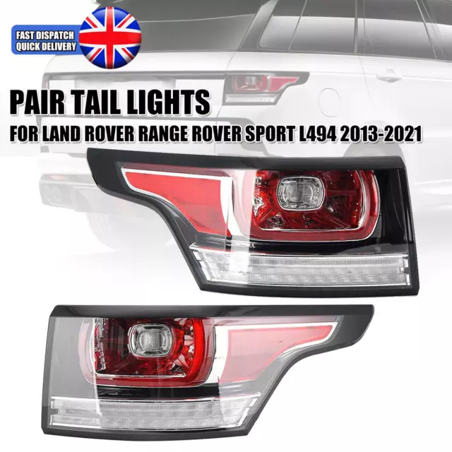 Right + Left Pair Rear Tail Light Stop Lamp For Range Rover Sport L494 2013-2017