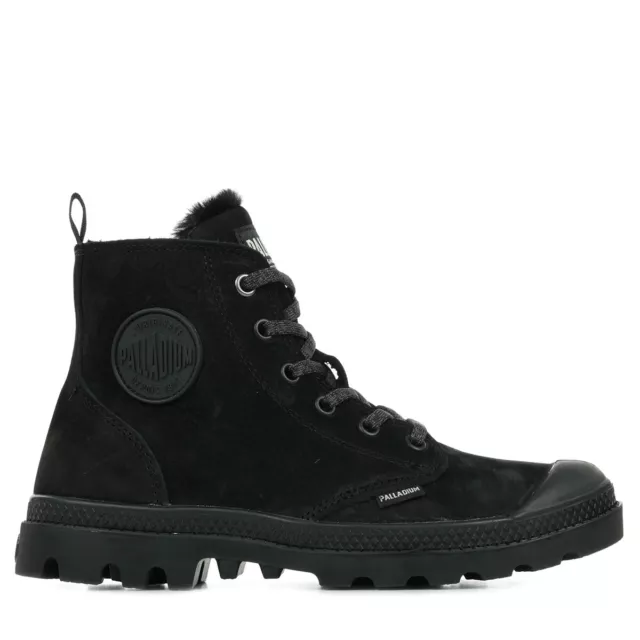 Chaussures Boots Palladium femme Pampa Hi Zip WL Noir Noire Cuir Lacets