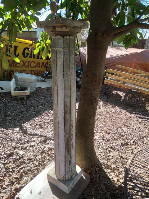 (2) Antique wooden  Column porch post