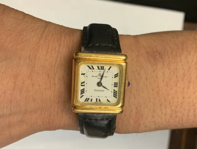 Ladies 17Jewel TIFFANY & CO BAUME & MERCIER  Solid 18K Yellow Gold Watch