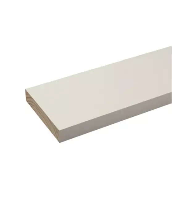 Square Baseboard 9/16” x 5-1/4” x 16’ Primed PINE wood NOT MDF