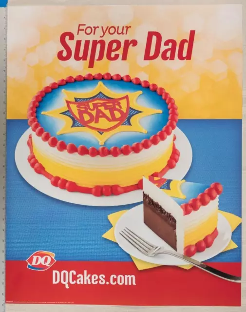 Dairy Queen Poster Super Dad Father's Day 22x28 dq2