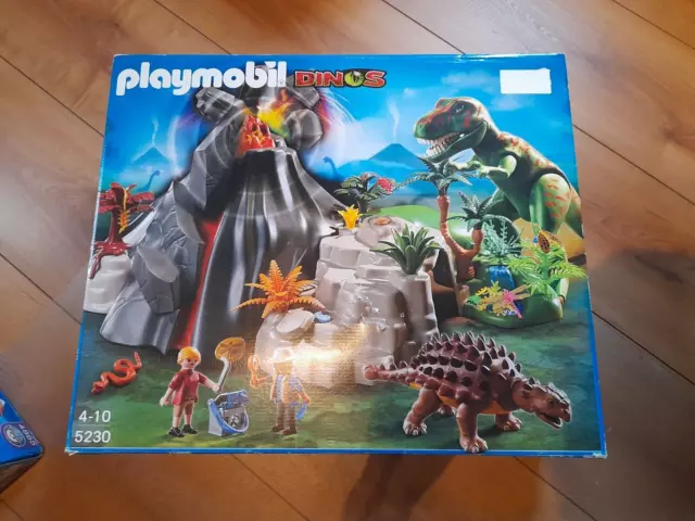 Playmobil 5230 Dinos T-Rex und Saichania beim Vulkan in OVP Vollständig