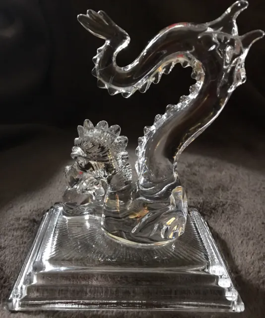 Towle Crystal Dragon On Base, 7” High, Base 4”x 5.75”