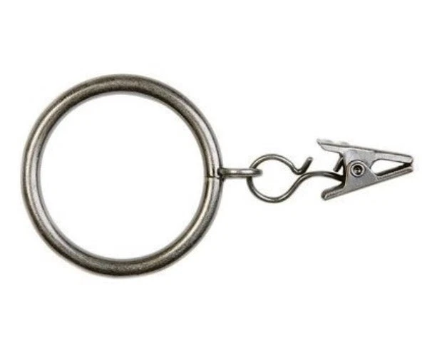 Lot De 12 Anneaux De Rideau Luxueux Dorés Avec Clips - Glisse Silencieuse Diamètre 4,1 Cm