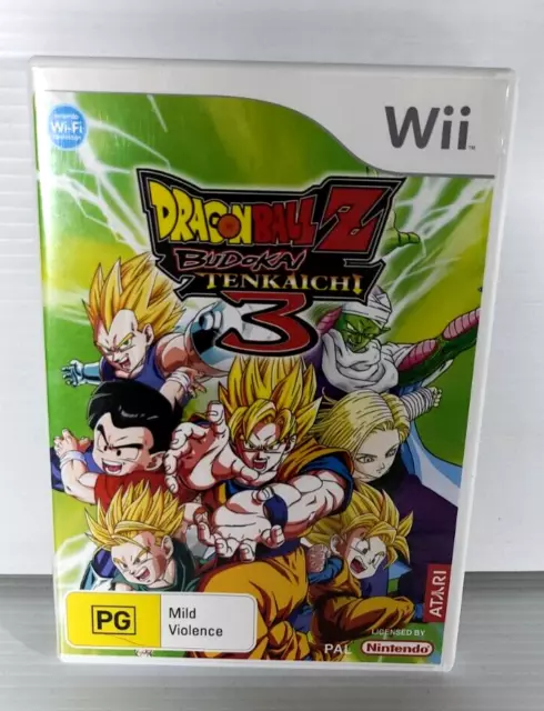 Dragon Ball Z Budokai Tenkaichi 3 (Wii, 2007) Complete W/ Manual