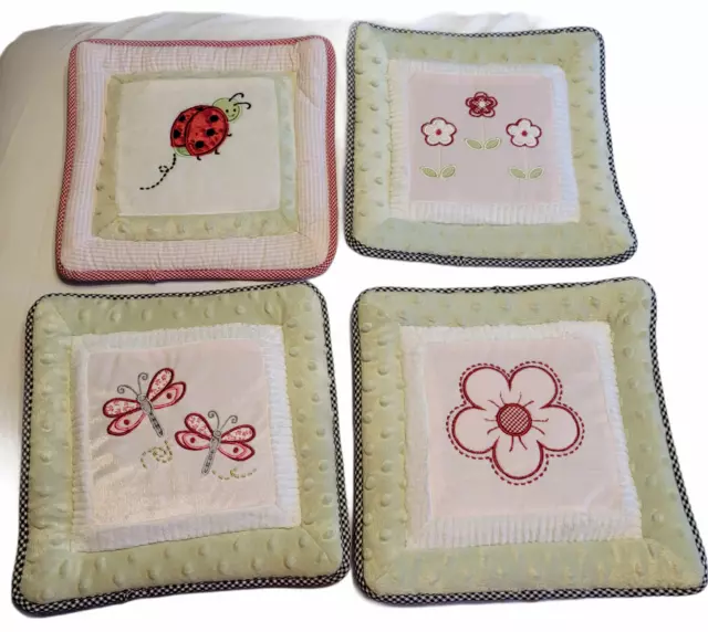 Kids Line Kidsline Ladybug Dragonfly Flower Nursery Wall Hangings Fabric Decor