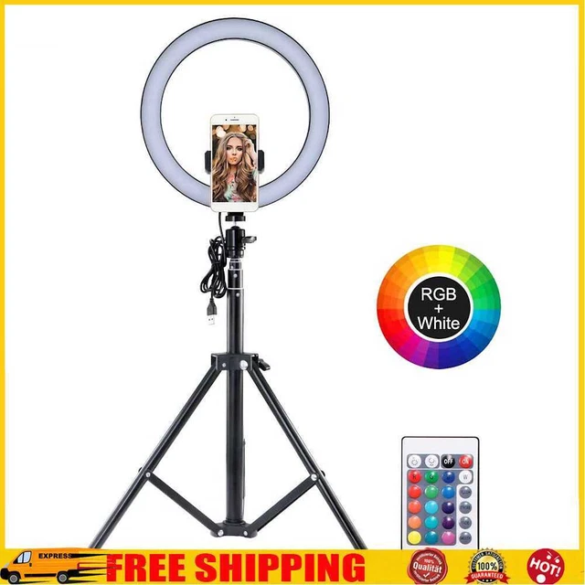 Anillo de luz de 10 pulgadas control remoto anillo selfie luz para maquillaje transmisión en vivo