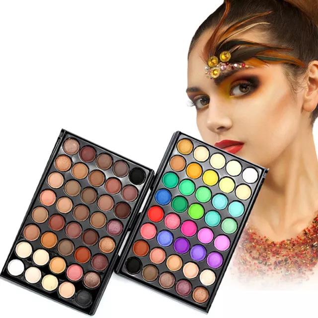 40 Farben Neutral Lidschatten Palette Eyeshadow Matt & Schimmer Augen Makeup Set 3