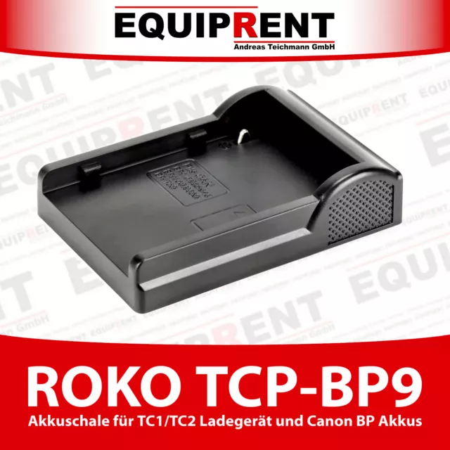 ROKO TCP-BP9 Cargador Akkuschale para Canon BP-915 Batería TC1 TC2 EQE60