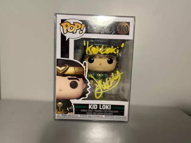 Signed Funko Pop Marvel Kid Loki Autographed By Jack Veal w/ MCU Geeks COA