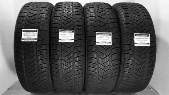 4 Pneumatici Usati 225/65R17 102T Sc Winter Pirelli Gomme Invernali 60% 2013