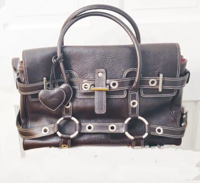 Vintage Luella Bartley For Mulberry  Giselle Leather Handbag Brown  Purse Bag