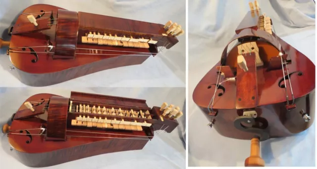 original Hand Made 6 strings 23 keys Hurdy Gurdy vielle,Maple wood