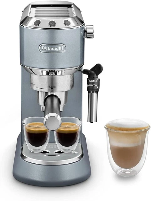 De'Longhi Dedica Metallics Coffee Machine, Traditional Barista, EC785.AZ - Blue