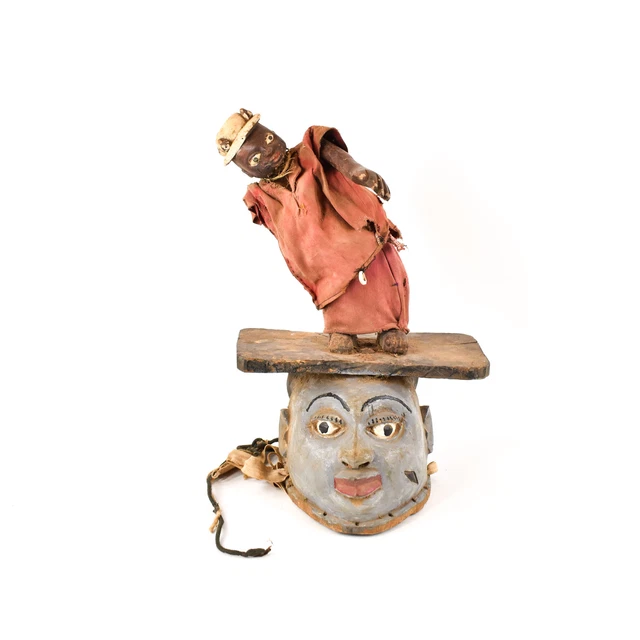 Yoruba Gelede Mask with Figures Nigeria
