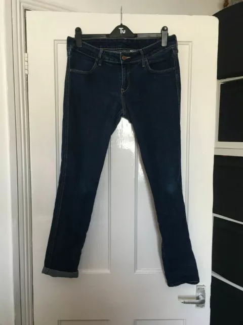 DENIM H M Size 33 X 32 33W 32L Low Waist Skinny Blue Jeans. v9