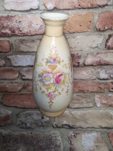 Antique 1930s Art Deco Vase Crown Devon Fieldings