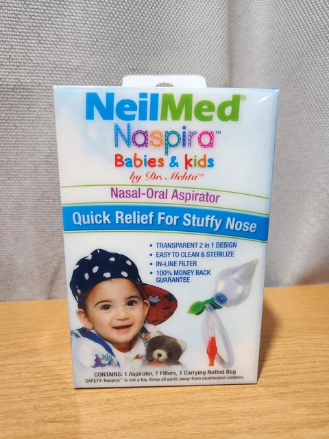 NeilMed Naspira Nasal-Oral Aspirator COMPLETE Set for Babies & Kids Quick Relief