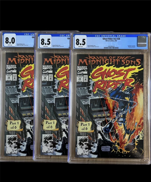 Ghost Rider #28 1992 CGC 8.5, 8.0 1st Midnight Sons 1st Lilith (3 Book Lot!)