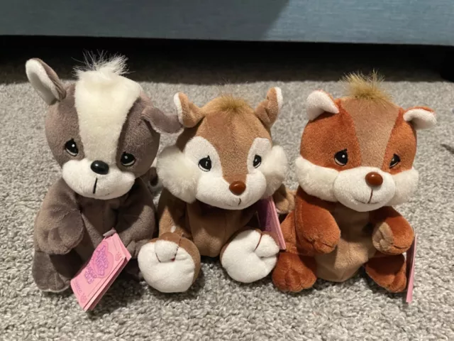 'Tender Tails' Precious Moments forest animal set Skunk, Squirrel, Chipmunk