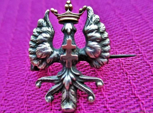Broche ancienne Royale Argent Or 19ème Siècle France Antique Brooch Royale Silve