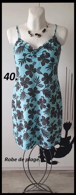 Robe De Plage Tunique O'MOI Coton Turquoise - Taille M (40/42) - Neuf Avec étiquettes