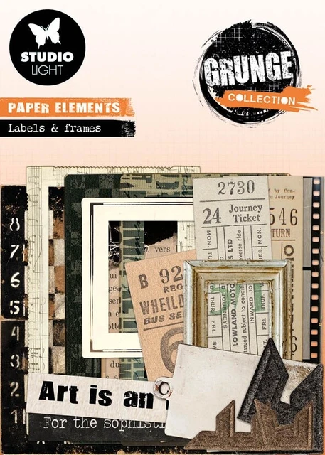 Studio Light Grunge Paper Elements-Nr. 05, Tickets, Labels & Frames SLGRPE05