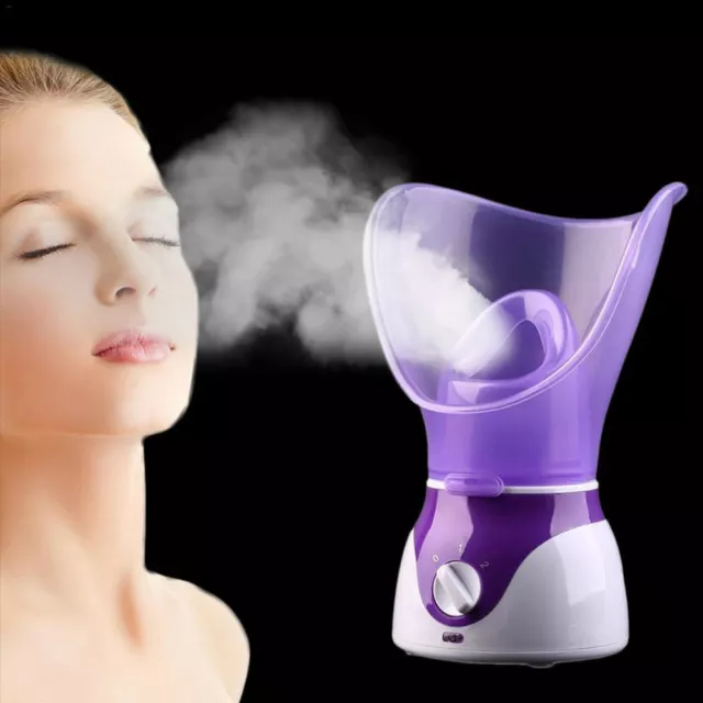 Facial Steamer,Nano Ionic Face Steamer Portable Moisturizing Face Spa 110-240V 2