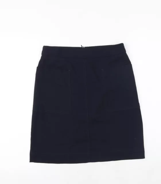 NEXT Womens Blue Polyester A-Line Skirt Size 6 Zip