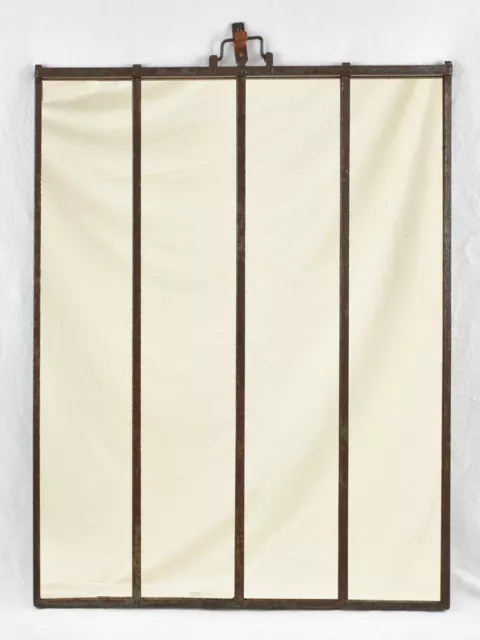 19th century wrought iron framed paneled mirror 39¾" x 51½"