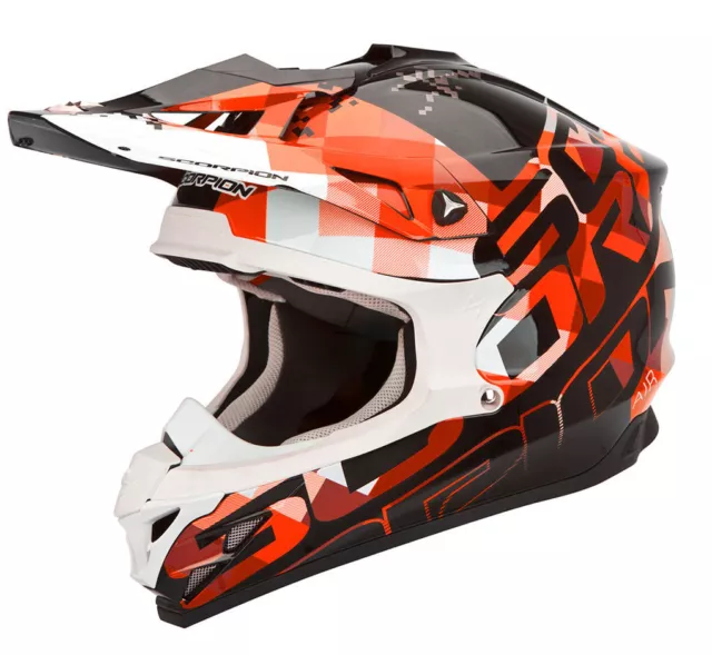 Scorpion VX-15 Evo Air Grid Crosshelm (Black/Orange,L (59/60))