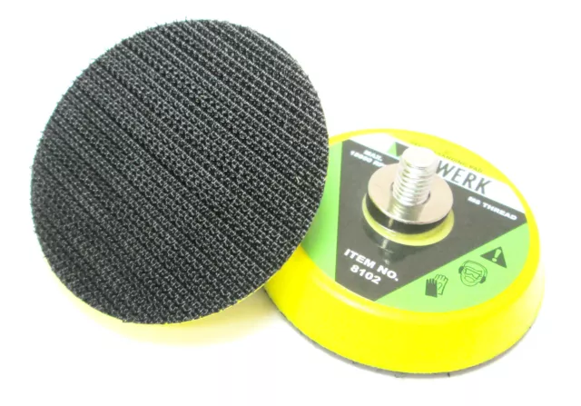 3" 75mm Hook and Loop Sanding Pad Pads Set of 2 Air Sander M6 Thread Vewerk 8103 2