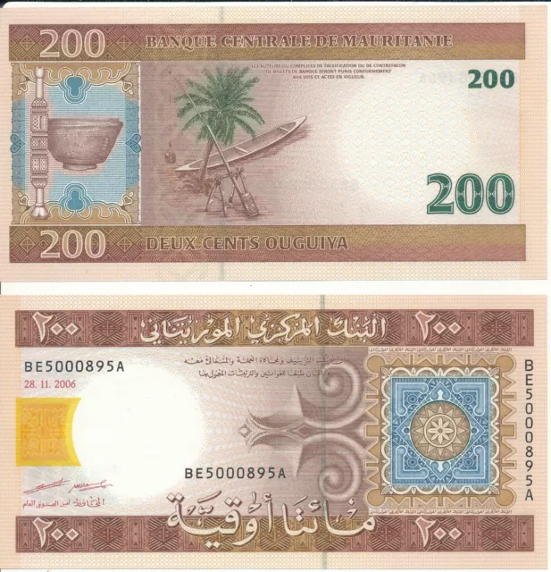 Mauritania / Mauretanien [55] - 200 Ouguiya 2006 UNC - Pick 11b