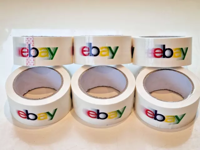 6 New eBay Branded Packaging Parcel Packing Tape 75 Yards - 50mm Wide
