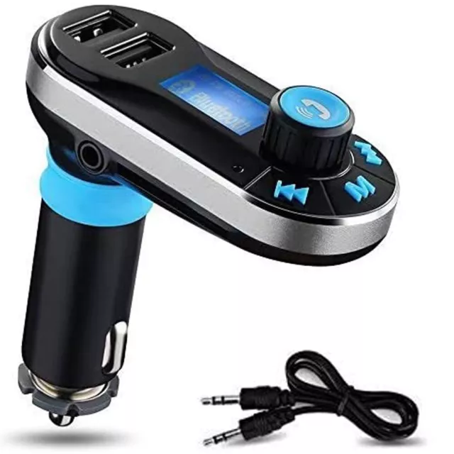 Transmisor FM MP3 inalámbrico Bluetooth Sirve como Manos, Puerto Dual USB QC 3.0