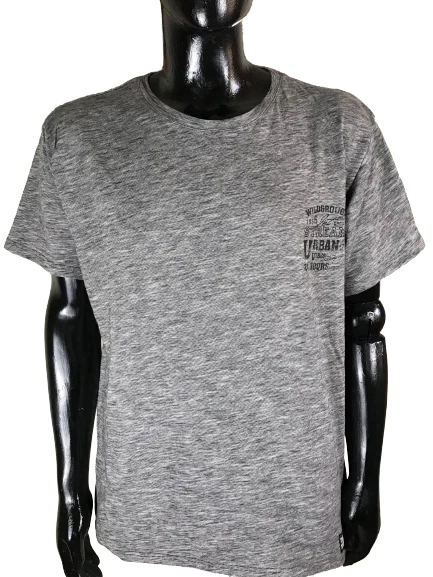 JEAN PASCALE T-SHIRT Occasion Homme Gris Manche Courte Eté Col
