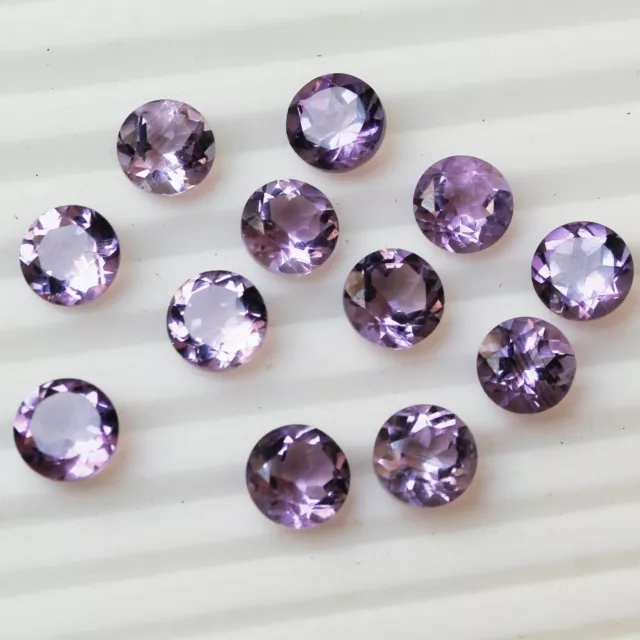 Wholesale Lot 5mm to 10mm Round Facet Natural Amethyst Loose Calibrated Gemstone 3