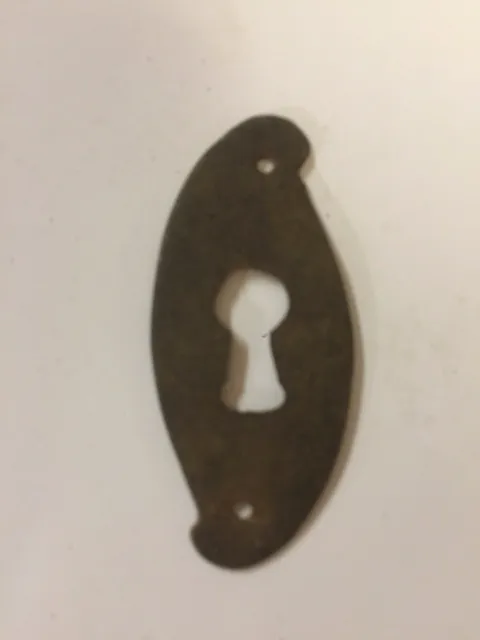 Early Hand-forged Iron Keyhole Door Escutcheon ~ HW55
