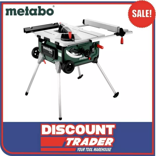 Metabo 2000W 254mm Table Saw with Stand and Trolley TS 254 600668190