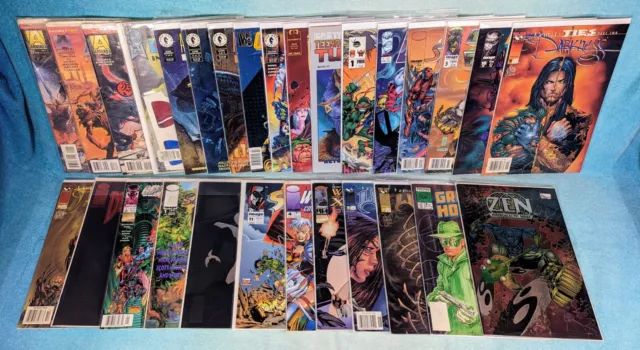 29 Comic Book Lot - Magic the Gathering, Aliens, Darkness, Witchblade, & More!