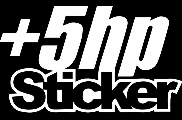 + 5 Hp Horsepower Low Slow Turbo Decal Funny Car Vinyl Sticker Jdm window illest