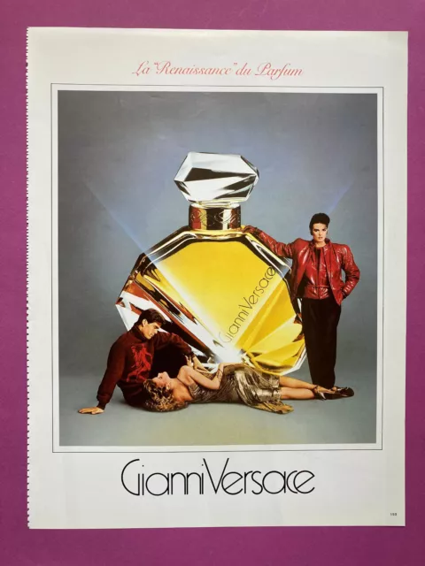 Publicité Gianni Versace Renaissance parfum 1984 collection presse 80s mode