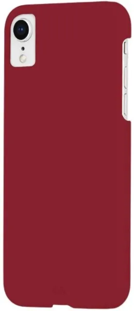 CaseMate Barely There Genuine LEATHER Case for Apple iphone XR - Red