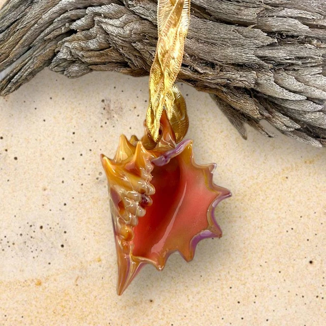 Lampwork Beads Boro Glass Conch Cone Sea Shell Focal Bead Pendant RC Art Glass 2