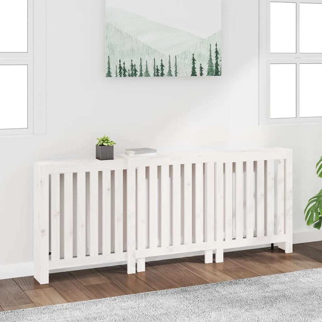 Vidaxl Copertura Termosifone Bianca 210x21x85 cm Legno Massello Pino